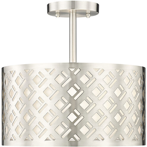 Gracelan 2 Light 13 inch Brushed Nickel Indoor Semi-Flush Ceiling Light